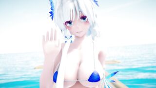 【MMD R-19 year old DANCE】INTENSE PASSIONATE SEX ON THE SWEET BEACH 甘い精液アナル [MMD]