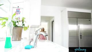 GIRLSWAY a Stranger came in my House to Squirt Everywhere!