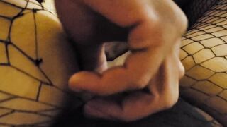 MILF/BBW inside Ebony Dress, Fishnet Pantyhose & High Heels- Twat Blowing & Fisting-by bbcs Stud