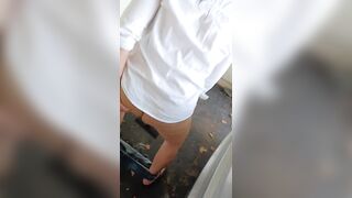 My Ex-Wife Slips on a Performance and makes herself Squirt while Washing her Vehicle