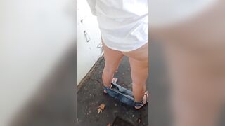 My Ex-Wife Slips on a Performance and makes herself Squirt while Washing her Vehicle