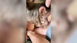 Beth offer first Time Double BLOWJOB to Stranger at a Hotel