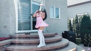 My Tennis Trainer Creampies me after our Lesson - 4K
