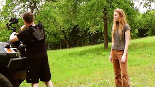 Crazy Sexy Fetish Innocent Gets Gets Bound up and Face Banged into a Texas Orchard,
