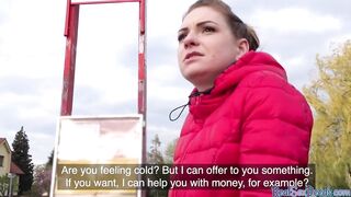 Outdoor pickup for this blonde european bimbo gets fuck for