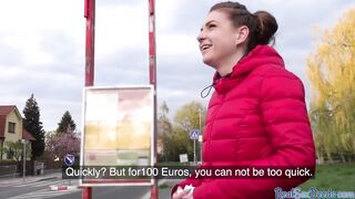 Outdoor pickup for this blonde european bimbo gets fuck for