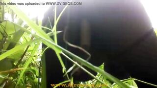 native Black toy masturbating inside the jungle