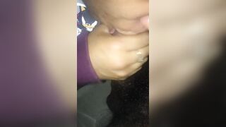 Chocking Daddy Cock inside the Truck with some Bomb Butt Fellatio ( Follow me on IG ) @juicydickfroot