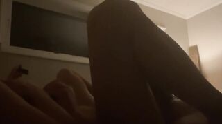 Fiance Let’s Co-worker Slap her Boobies while Licking, Fucking and Cumming into her Twat!