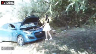 Helped a Russian young lady to fix the vehicle and