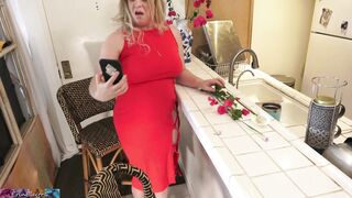 Stepmom Gets Pics for Anniversary of Secretary Sucking Off Hubby's Cock so she Fucks her Stepson