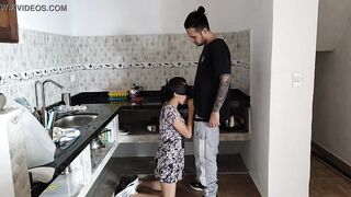I plowed a maid while she cooks