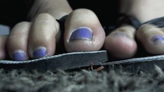 Free Dry Kinky Toes on Cheap Motel Rug