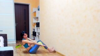 Myla_Angel's Gymnastycs into Sportwear with Boobies Out!