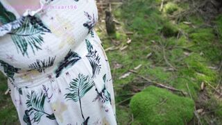 A Pregnant women with an Egg Gets a Cumshot into a Deep Forest while Picking Mushrooms