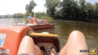 HUNT4K. Curvy cunt with mouth with juicy breasts has sex with a