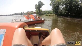 HUNT4K. Curvy cunt with mouth with juicy breasts has sex with a