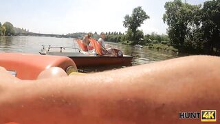 HUNT4K. Curvy cunt with mouth with juicy breasts has sex with a