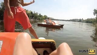 HUNT4K. Curvy cunt with mouth with juicy breasts has sex with a