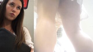 Little Miss Pouty-Lips Was wearing a G-String Upskirt with face