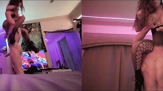 Models Biggest Ass Bounces and Cums On Huge Dick -