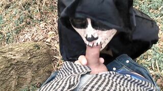 Halloween 2020 - Bone-sucker Lures Viсtim into the Forest for get Cum