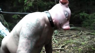M.Madeleine Piras fucks a mega vibrator pig in the woods