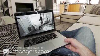 VR BANGERS Tattooed slim babysitter loves ass fucking