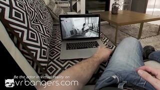VR BANGERS Tattooed slim babysitter loves ass fucking