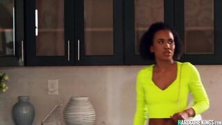 Black into interracial 3-way fantasy