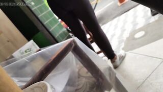 hot leggings butt candid butt at store