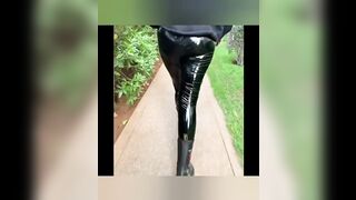 Some random leather leggings bimbo i view on the streets