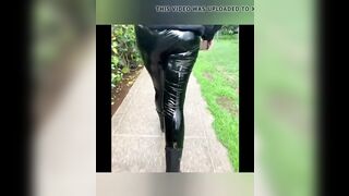 Some random leather leggings bimbo i view on the streets