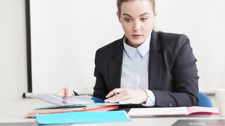 Long Boobed Secretary Valentina Ricci's Ass Pounded By A Fat Penis