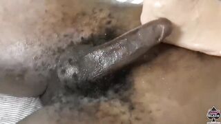 GRANNYLOVESBLACK - Granny Massage Lubed Penis With Feet