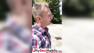 French Guy Picks up Long Melons Blonde on the Streets of Paris