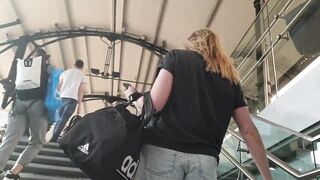 Candid upshorts ass cheeks