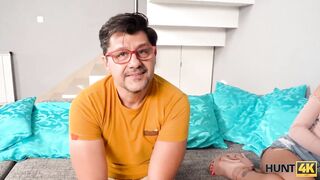 HUNT4K. Wild head by cunt with mouth caught by bf who watched
