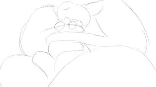 Floraverse Mellie and Claud Furry Yiff Inflation Belly on the Train in