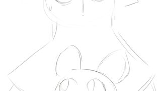 Floraverse Mellie and Claud Furry Yiff Inflation Belly on the Train in
