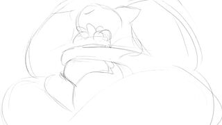 Floraverse Mellie and Claud Furry Yiff Inflation Belly on the Train in