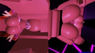 Thicc Roblox women Gets Banged! by 2 Dudes inside a Hotel at