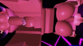 Thicc Roblox women Gets Banged! by 2 Dudes inside a Hotel at