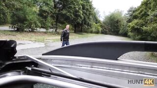 HUNT4K. For cash a dazzling nymph has outdoors sex with
