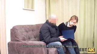 DEBT4k Man comes from Russian debtor and soon drills bald