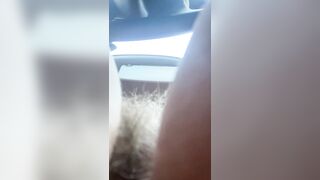 Flashing no Underwear Twat and Titties while Driving Vehicle. AMoteur mom Outdoors Vehicle Masturbation. Outside