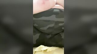 BBW Peeing inside Camo Pants