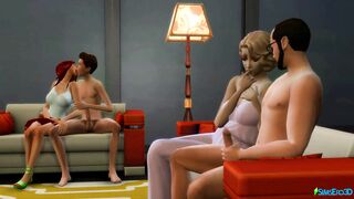 Older and Young Swingers Decided to Spend Time together with Benefit (Sims four / 3D Animated)