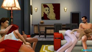 Older and Young Swingers Decided to Spend Time together with Benefit (Sims four / 3D Animated)
