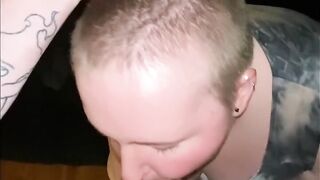 Babe plus Sized BBW offer me Good Fellatio on the Couch